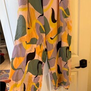 Eloquii Multicolor funky wide leg Abstract Pants